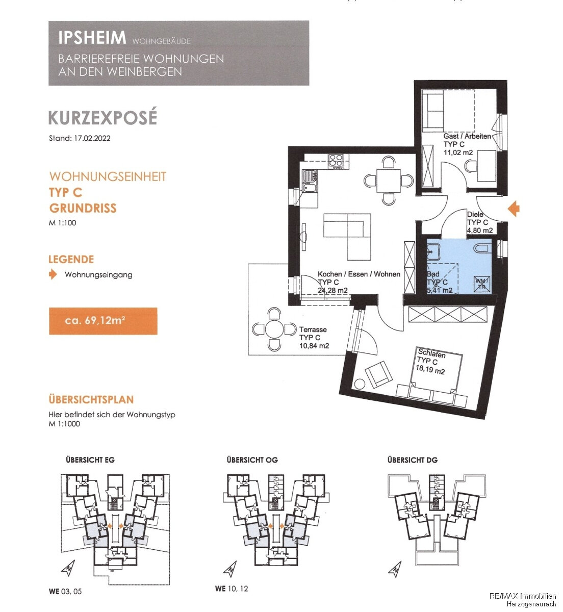 Wohnung zum Kauf provisionsfrei 346.190 € 3 Zimmer 69,1 m²<br/>Wohnfläche EG<br/>Geschoss Ipsheim Ipsheim 91472