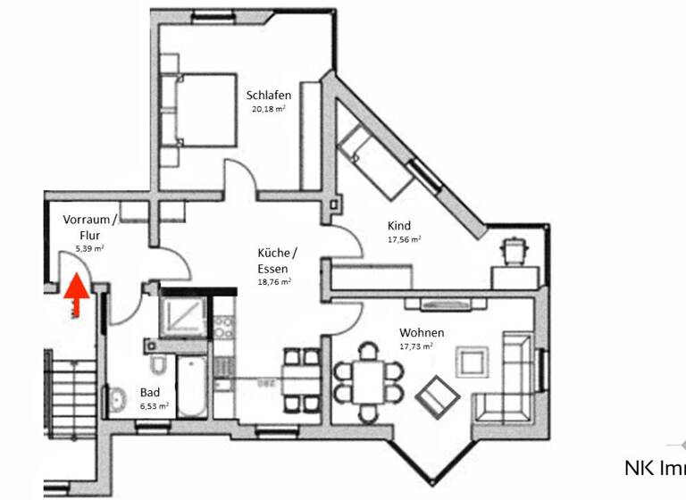 Wohnung zur Miete 575 € 3 Zimmer 86,1 m² 2. Geschoss frei ab sofort Edisonstr. 1 Oberplanitz Zwickau 08064