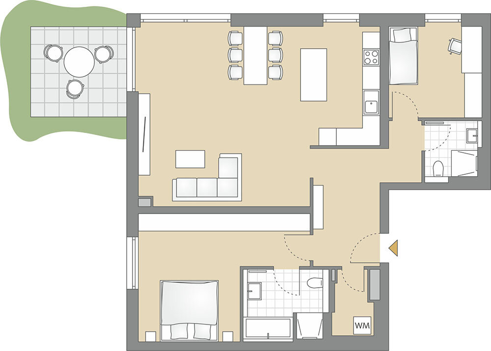 Wohnung zum Kauf provisionsfrei 691.500 € 3 Zimmer 103,3 m²<br/>Wohnfläche EG<br/>Geschoss Rotenbachtalstraße 33 Baden-Baden - Kernstadt Baden-Baden 76530