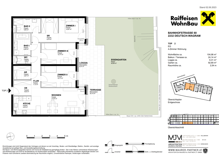 Wohnung zum Kauf provisionsfrei 549.800 € 4 Zimmer 105 m² Deutsch-Wagram 2232
