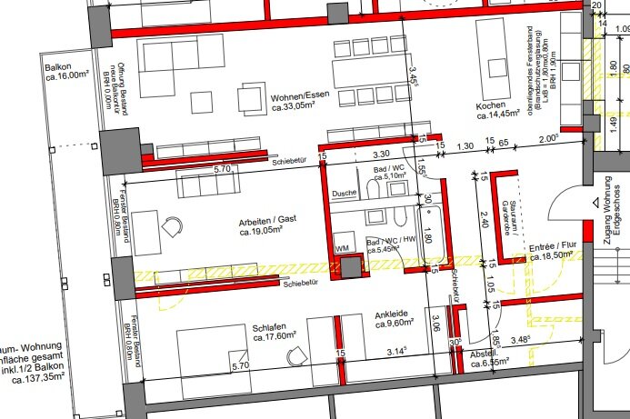 Wohnung zur Miete 999 € 3 Zimmer 137,4 m²<br/>Wohnfläche EG<br/>Geschoss Neefestraße 7 Kapellenberg 811 Chemnitz 09119