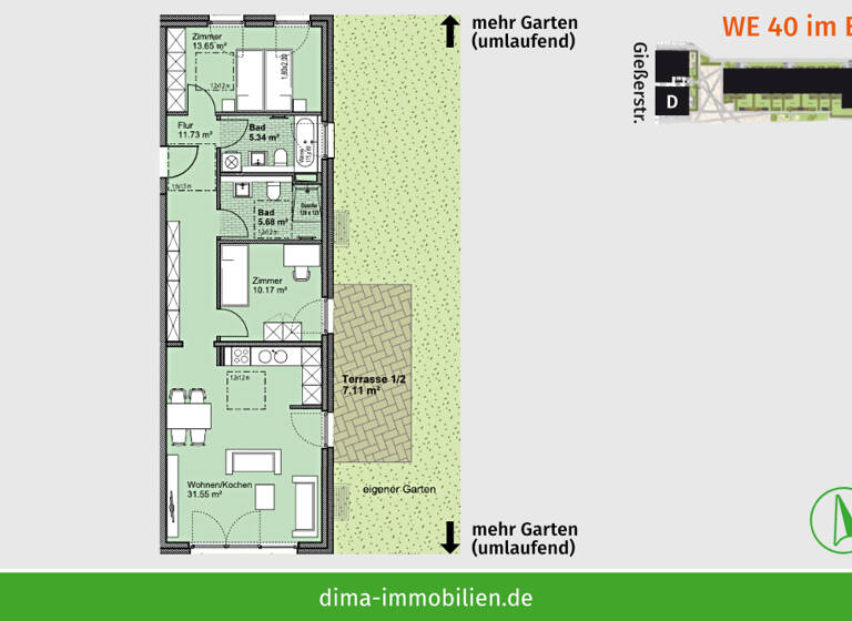 Wohnung zum Kauf 507.000 € 3 Zimmer 86,2 m²<br/>Wohnfläche EG<br/>Geschoss Gießerstraße 47 b Plagwitz Leipzig 04229