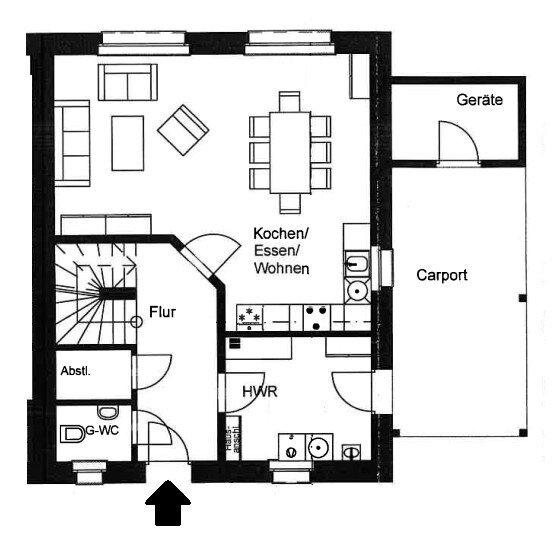 Doppelhaushälfte zur Miete 1.100 € 4 Zimmer 110,6 m²<br/>Wohnfläche 493 m²<br/>Grundstück 01.03.2025<br/>Verfügbarkeit Harkebrügge Barßel / Harkebrügge 26676