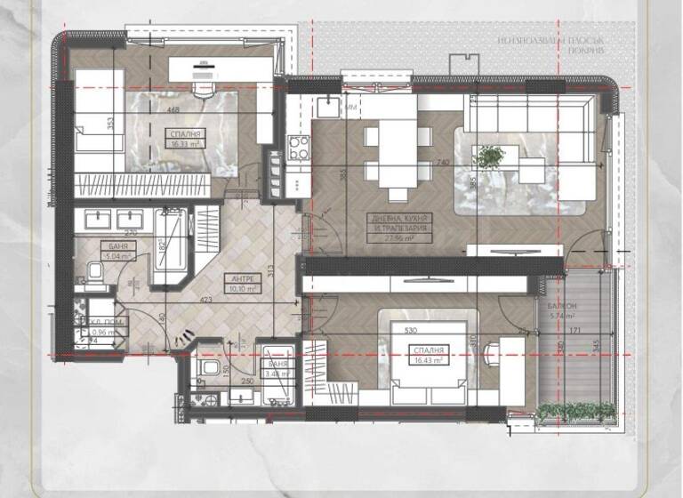 Studio zum Kauf 308.325 € 3 Zimmer 123,3 m² Sofia