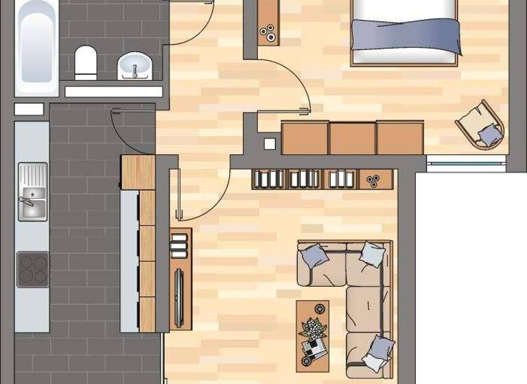 Wohnung zur Miete 589 € 2 Zimmer 61,8 m² 5. Geschoss Am Hasenspiel 2 Bellheim 76756