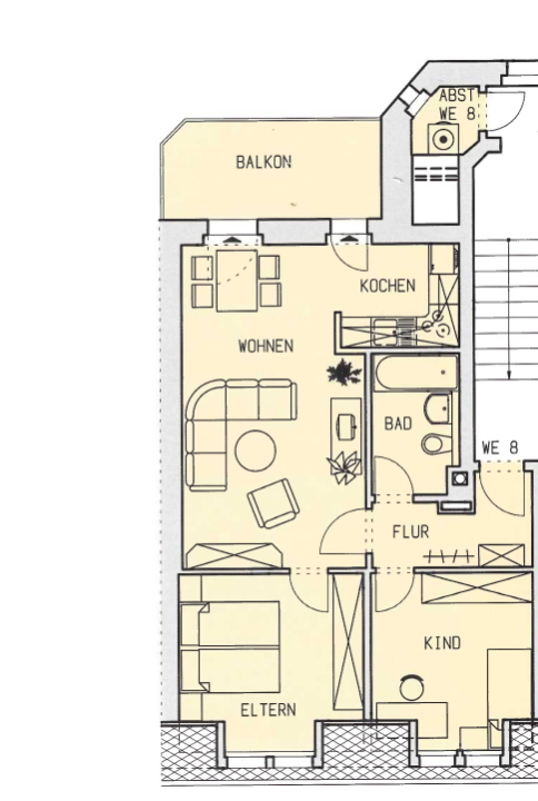 Wohnung zur Miete 365 € 3 Zimmer 63,1 m²<br/>Wohnfläche 4.<br/>Geschoss ab sofort<br/>Verfügbarkeit Margaretenstr. 41 we 8 Hilbersdorf 150 Chemnitz 09131