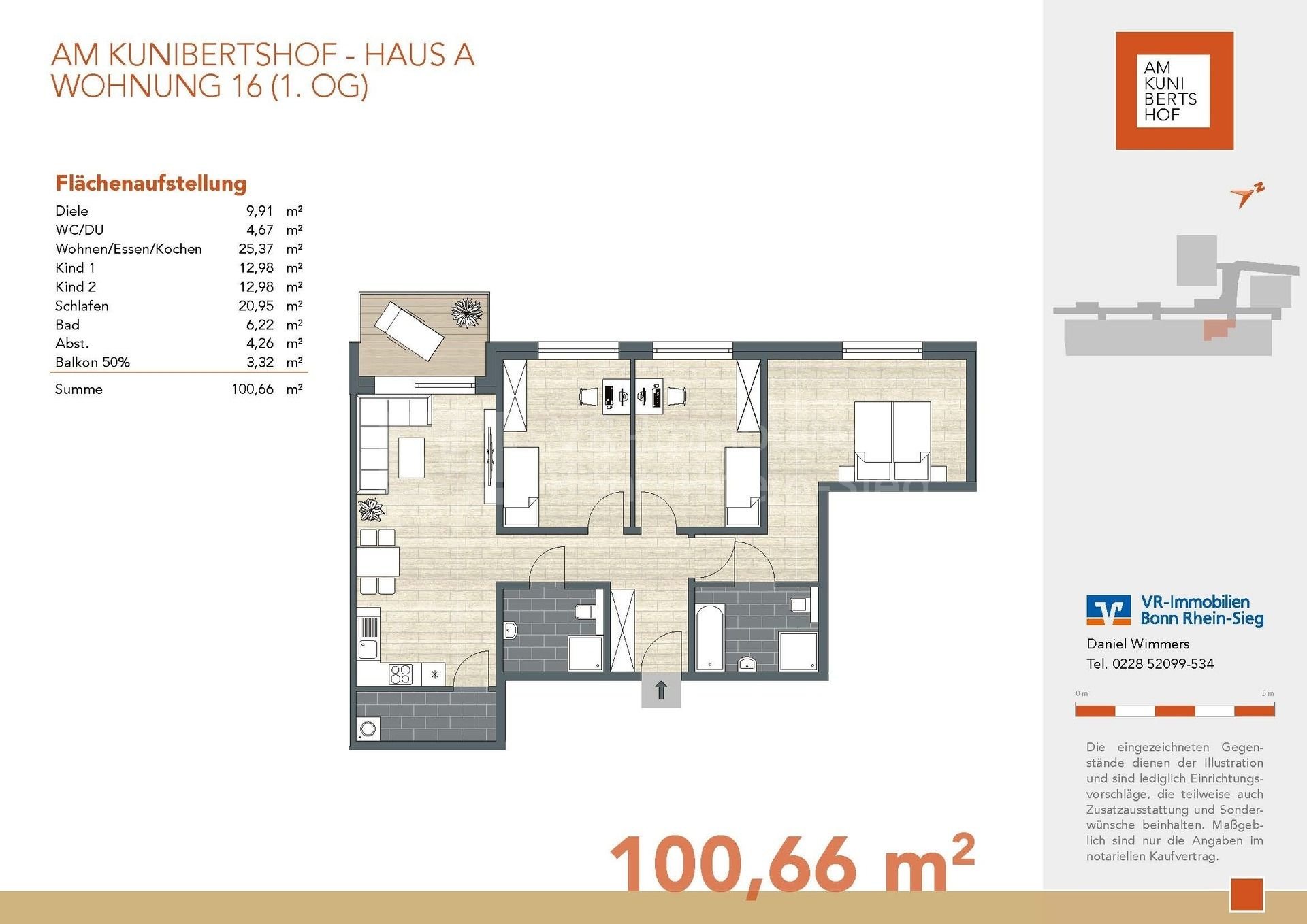 Wohnung zum Kauf provisionsfrei 464.000 € 4 Zimmer 100,7 m²<br/>Wohnfläche 1.<br/>Geschoss Witterschlick Alfter 53347