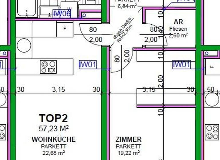Wohnung zur Miete - Erstbezug 1.322 € 2 Zimmer 57,2 m² 1. Geschoss frei ab 01.05.2026 Heiligenstädter Straße 395a Wien 1190