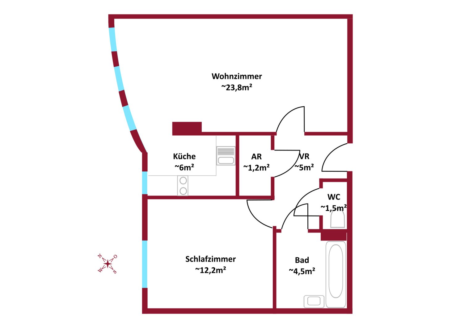 Wohnung zum Kauf 299.000 € 2 Zimmer 54,4 m²<br/>Wohnfläche 01.03.2025<br/>Verfügbarkeit Wien,Margareten 1050