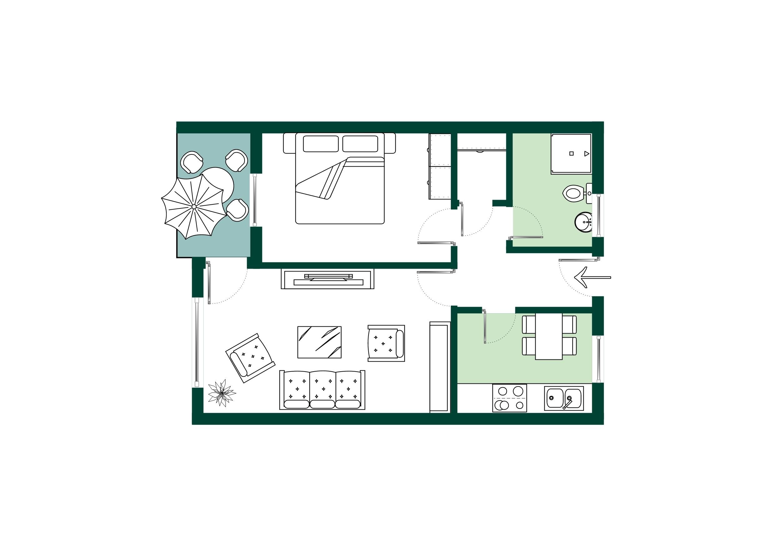 Wohnung zum Kauf 169.000 € 2 Zimmer 59 m²<br/>Wohnfläche EG<br/>Geschoss West Waldkraiburg 84478