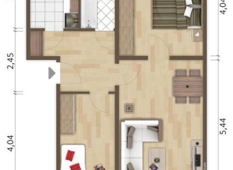 Wohnung zur Miete 321 € 3 Zimmer 60,4 m² 2. Geschoss Franz-Liszt-Straße 11 Hoyerswerda 02977