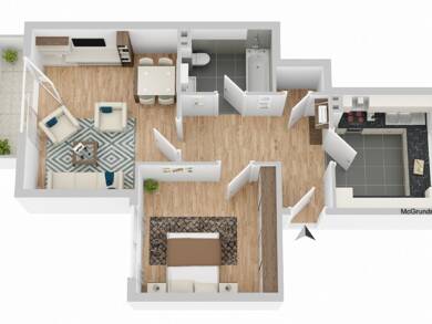 Wohnung zur Miete 522 € 2 Zimmer 61,5 m² 1. Geschoss Dortmunder Str. 122 Schwerin Castrop-Rauxel 44577