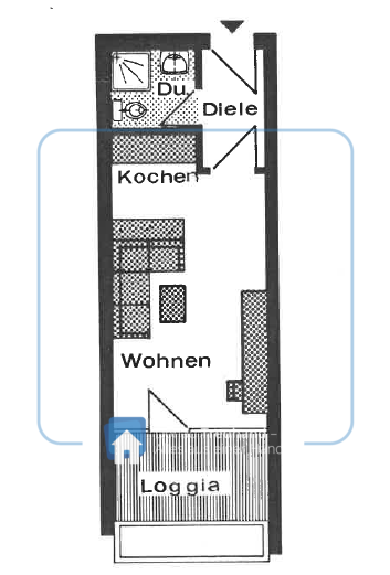 Wohnung zur Miete 320 € 1 Zimmer 22 m²<br/>Wohnfläche 6.<br/>Geschoss Eduard-Hamm-Straße Haidenhof Süd Passau 94036