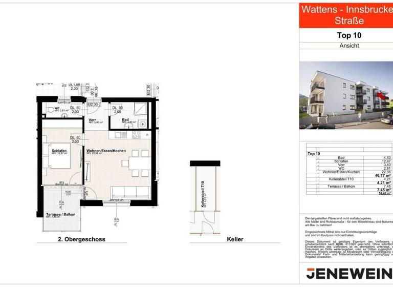 Wohnung zum Kauf - Erstbezug 3 Zimmer 74,7 m² 1. Geschoss Wattens 6112