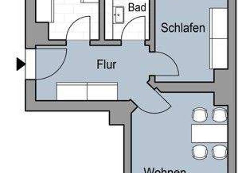 Wohnung zur Miete 547 € 2 Zimmer 52,6 m² 2. Geschoss frei ab 11.04.2026 Corinthstr. 10 Gohlis-Mitte Leipzig 04157