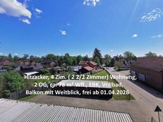 Wohnung zur Miete 625 € 4 Zimmer 78 m² 2. Geschoss frei ab 01.04.2026 Hitzacker 29456