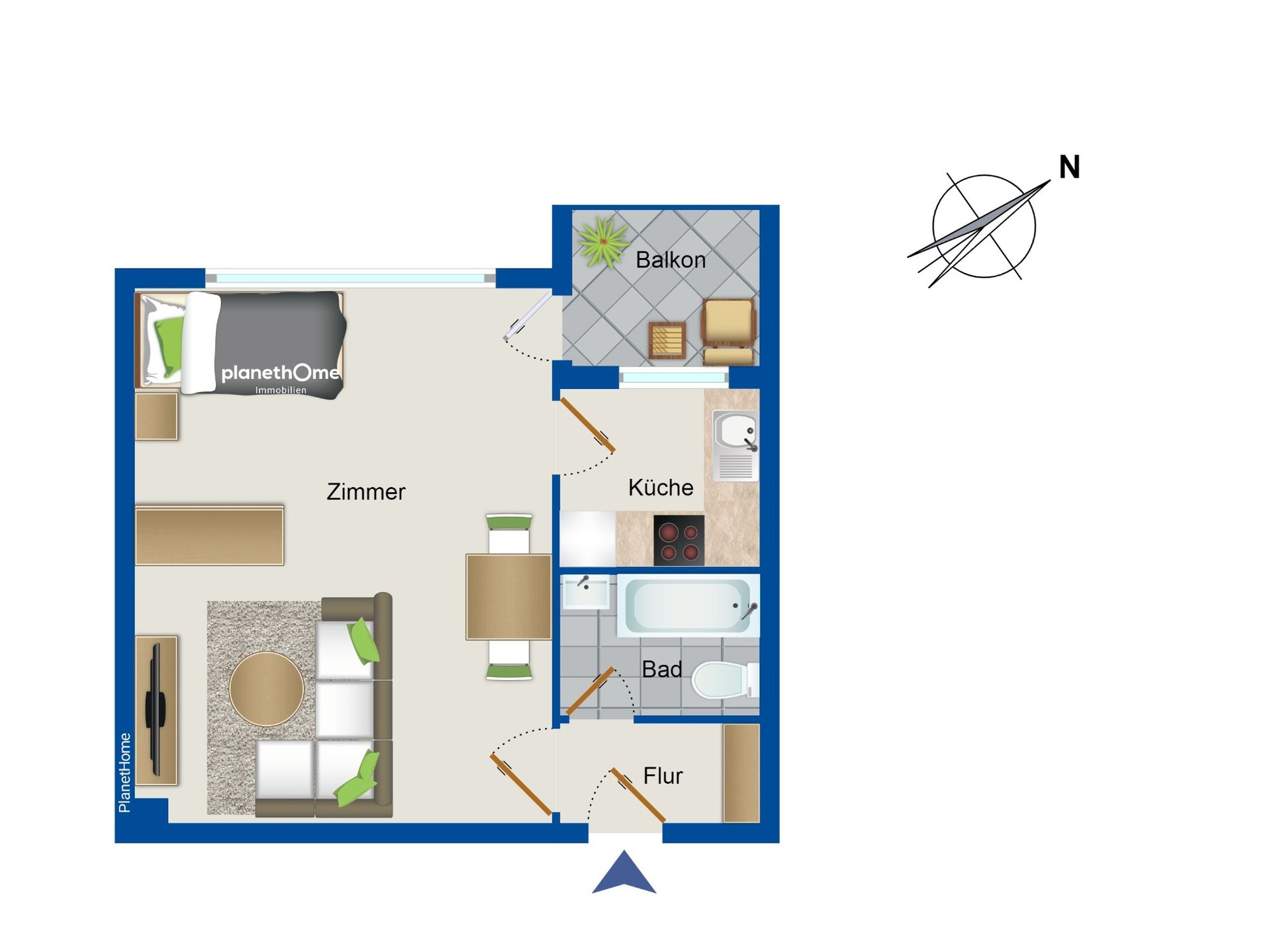 Wohnung zum Kauf 200.000 € 1 Zimmer 36 m²<br/>Wohnfläche 3.<br/>Geschoss Steglitz Berlin 12167