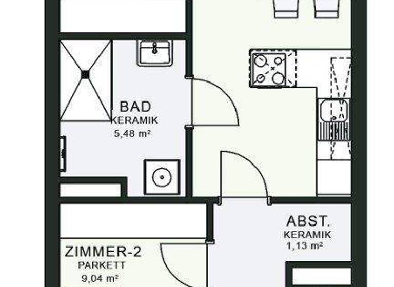 Wohnung zur Miete - Erstbezug 611 € 3 Zimmer 54,9 m² 1. Geschoss frei ab 01.06.2026 Fröhlichgasse 23-35 Jakomini Graz 8010