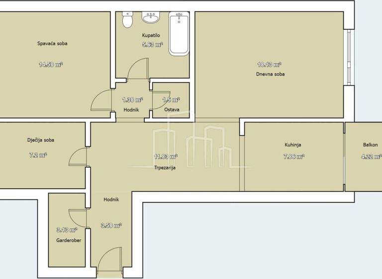 Wohnung zum Kauf 135.492 € 3 Zimmer 6. Geschoss Sarajevo 71000