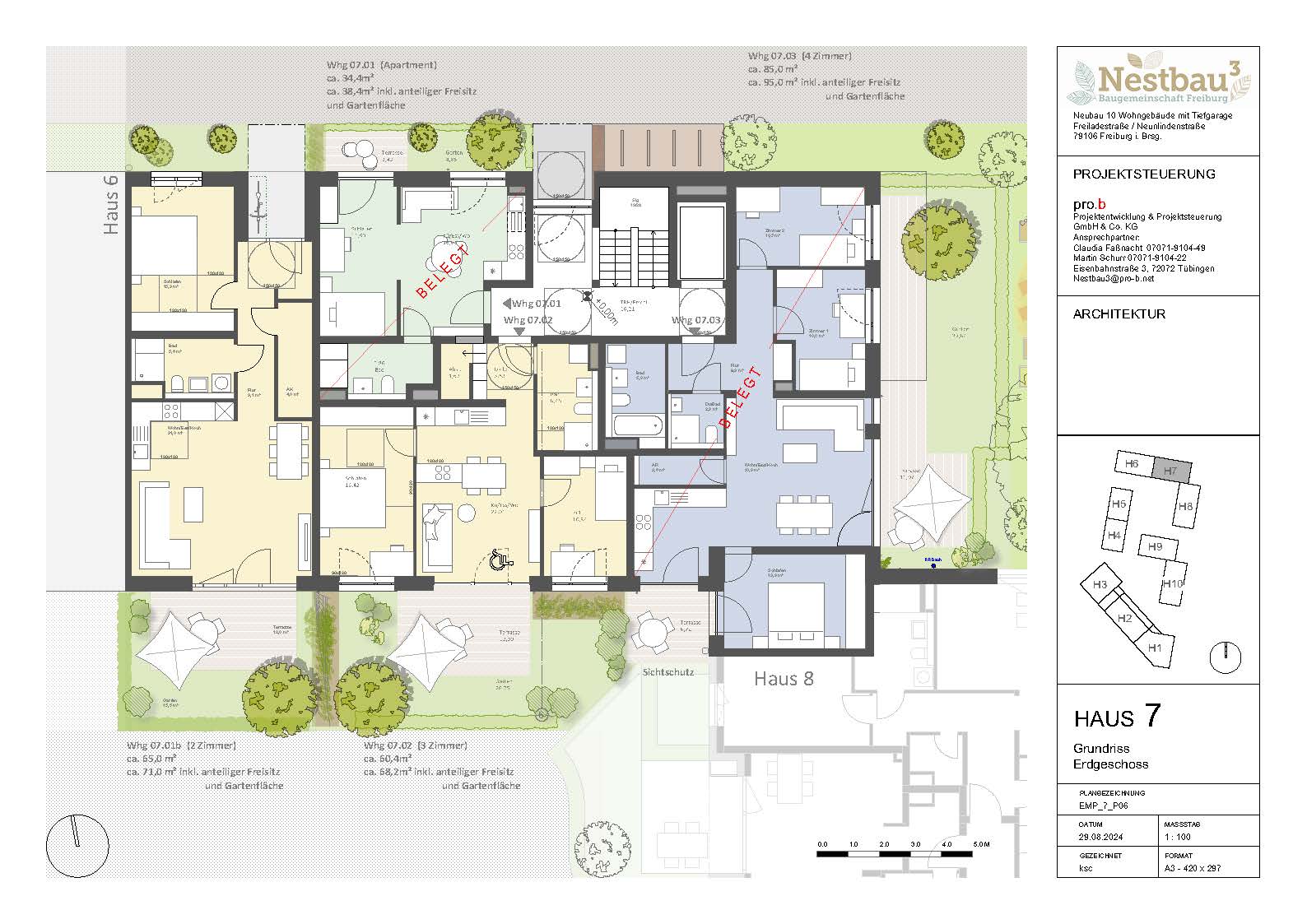 Terrassenwohnung zum Kauf provisionsfrei 383.000 € 2 Zimmer 71 m²<br/>Wohnfläche EG<br/>Geschoss ab sofort<br/>Verfügbarkeit Brühl - Güterbahnhof Freiburg im Breisgau 79106