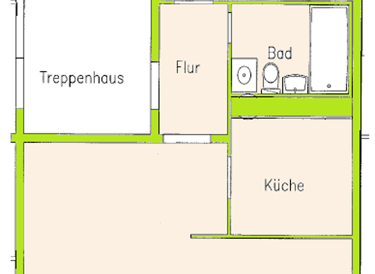 Wohnung zur Miete 332 € 2 Zimmer 53,5 m² 1. Geschoss frei ab sofort Gewandhausstraße 14-16 Innenstadt Zwickau 08056