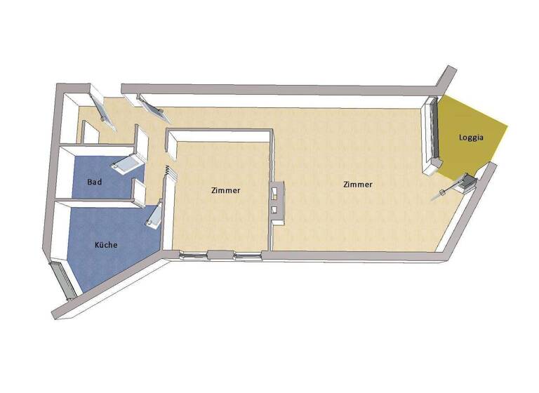 Wohnung zum Kauf 260.000 € 2 Zimmer 50 m² 7. Geschoss frei ab sofort Grunewald Berlin 14193