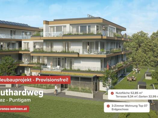 Wohnung zum Kauf - Erstbezug 237.700 € 3 Zimmer 52,9 m² EG Puntigam Graz,17.Bez.:Puntigam 8055