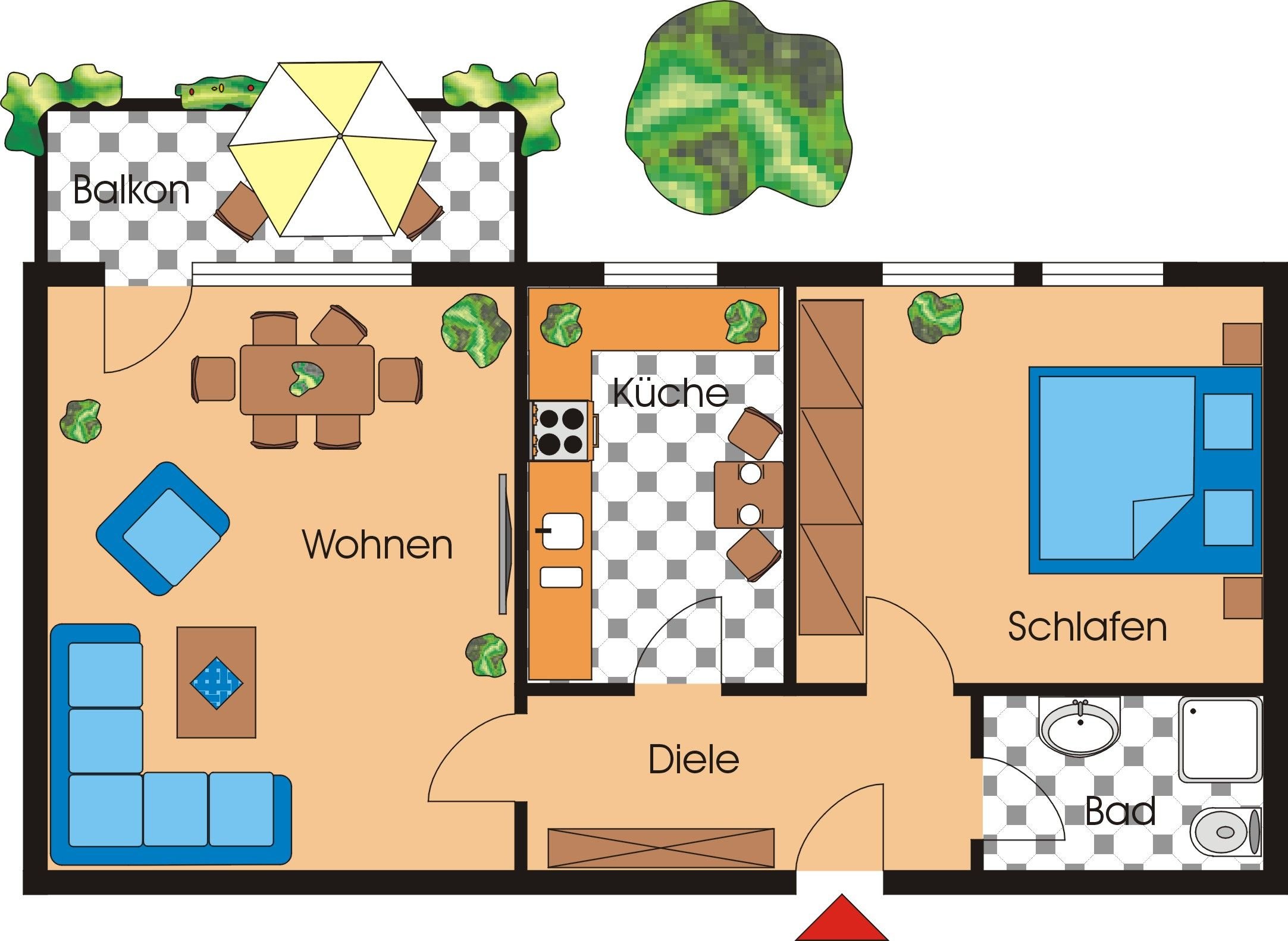 Wohnung zum Kauf 191.000 € 2 Zimmer 58 m²<br/>Wohnfläche EG<br/>Geschoss Evastr. 10 Ensen Köln 51149