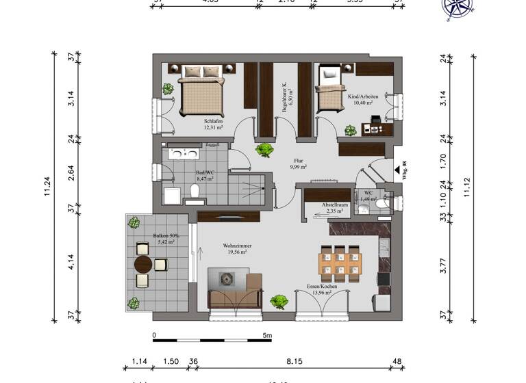 Wohnung zum Kauf - Erstbezug provisionsfrei 378.123 € 3 Zimmer 90,5 m² 1. Geschoss Pocking 94060