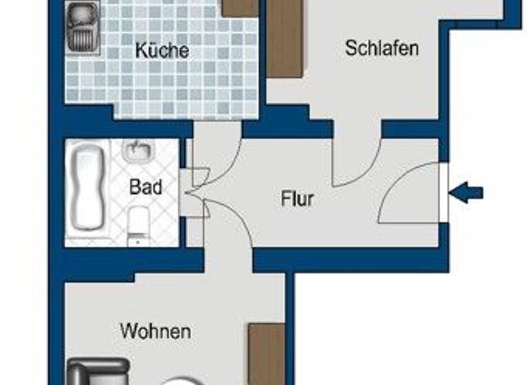 Wohnung zur Miete 656 € 2 Zimmer 60,7 m² 3. Geschoss frei ab 25.04.2026 Fritz-Schulze-Str. 13 Löbtau-Süd Dresden 01159