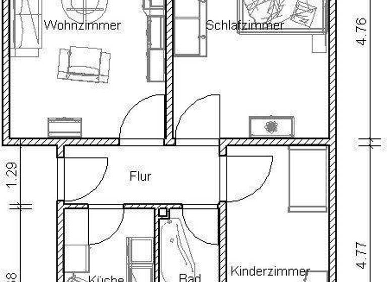 Wohnung zur Miete 353 € 3 Zimmer 59,1 m² 3. Geschoss frei ab 15.01.2026 Reinhardtstr. 8 Sellerhausen-Stünz Leipzig 04318