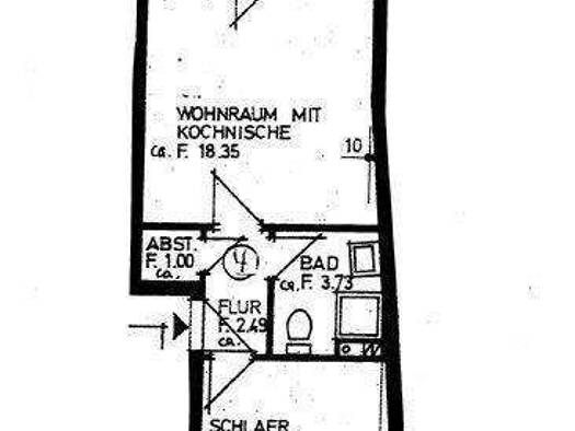 Wohnung zur Miete 385 € 2 Zimmer 35 m² 1. Geschoss frei ab 01.10.2026 Süderstraße 26 Alte Neustadt Süd 28199