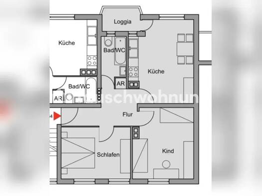 Wohnung zur Miete Tauschwohnung 552 € 2 Zimmer 56 m² 2. Geschoss Neuhausen-Nymphenburg München 80636