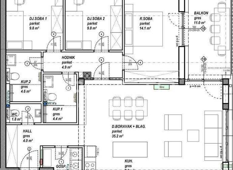 Wohnung zum Kauf 310.155 € 4 Zimmer 98 m² 2. Geschoss Cakovec
