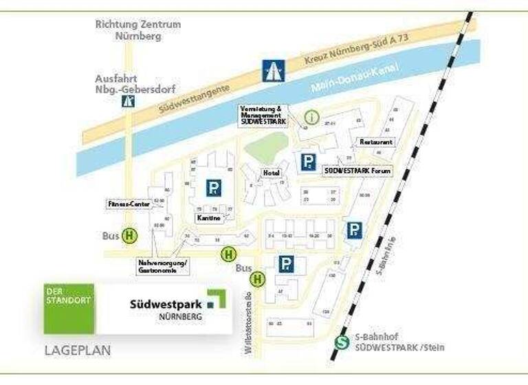 Bürofläche zur Miete provisionsfrei 57 m² Bürofläche Südwestpark 37-41 Gebersdorf Nürnberg 90449