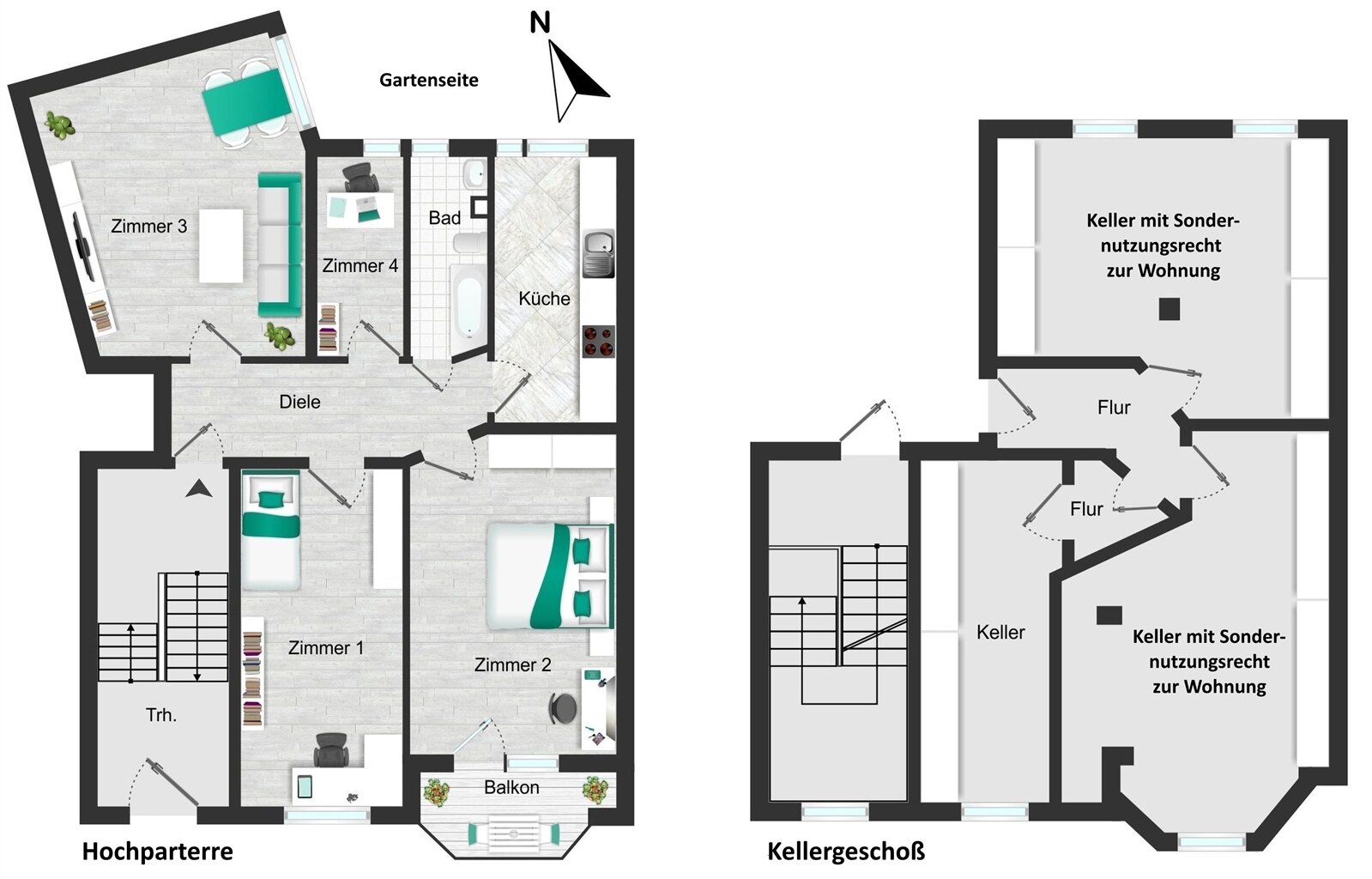 Wohnung zum Kauf 358.500 € 4 Zimmer 93,3 m²<br/>Wohnfläche 1.<br/>Geschoss Steglitz Berlin 12169