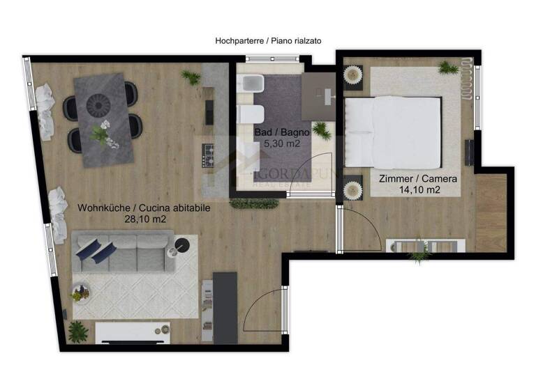 Wohnung zum Kauf 398.000 € 2 Zimmer 70 m² EG Bozen 39100