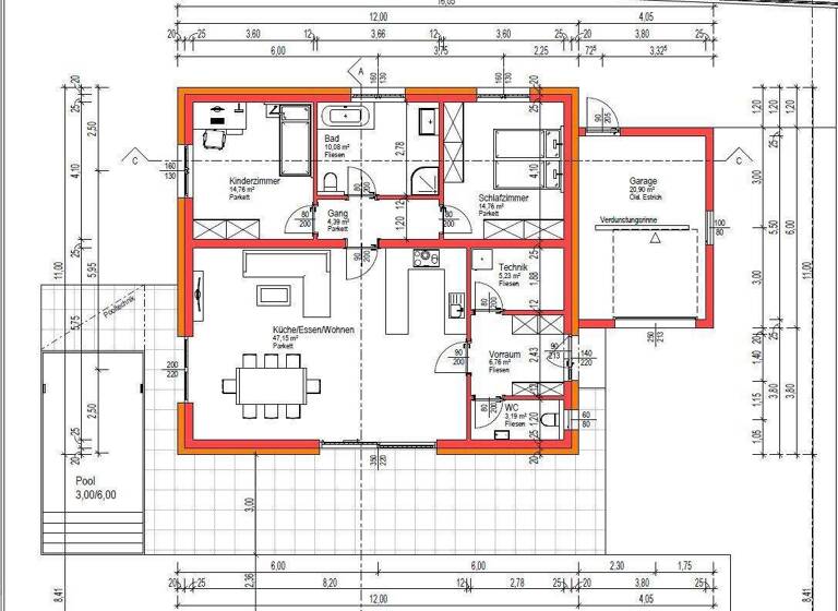 Bungalow zum Kauf - Erstbezug 395.000 € 3 Zimmer 106,3 m² 500 m² Grundstück Raab 4760