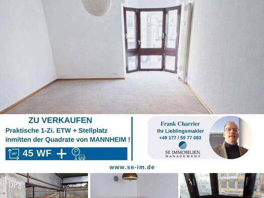 Studio zum Kauf 159.000 € 1 Zimmer 45,5 m² 2. Geschoss Quadrate Mannheim 68161