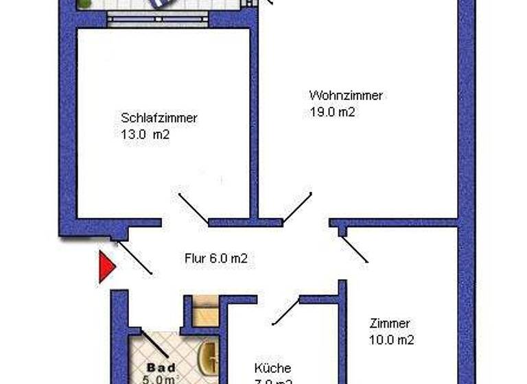 Wohnung zum Kauf 110.000 € 3 Zimmer 62,5 m² 2. Geschoss Nordstadt Hameln 31787