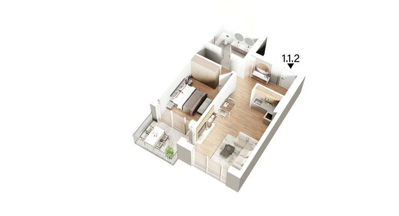Wohnung zum Kauf provisionsfrei 367.914 € 2 Zimmer 56,2 m² Wiblingen Ulm 89079