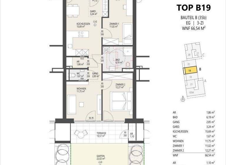 Wohnung zum Kauf - Erstbezug 566.000 € 3 Zimmer 66,5 m² Schützenstraße 35 Arzl Innsbruck 6020