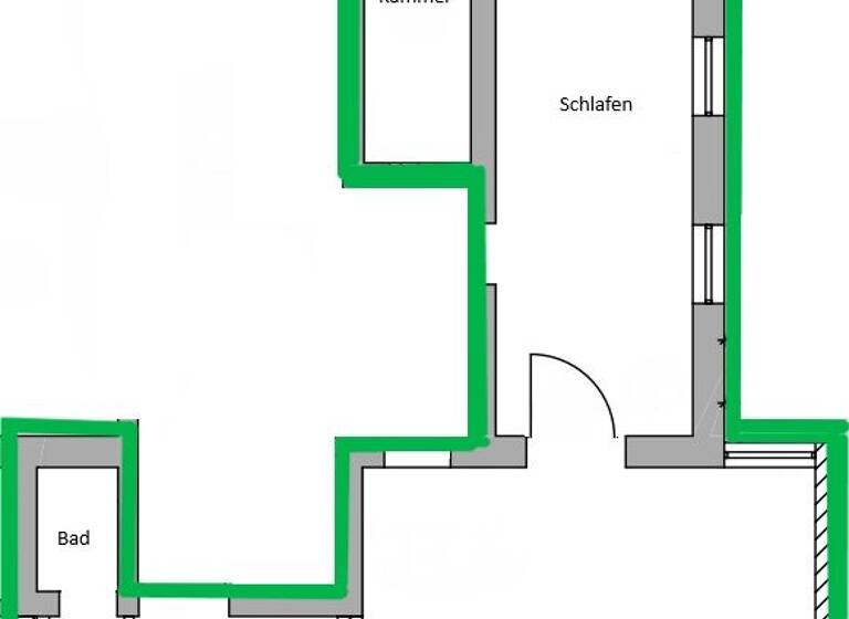 Wohnung zur Miete 580 € 2 Zimmer 52 m² Geschoss EG/1 frei ab 01.05.2026 Wannsee Berlin 14109