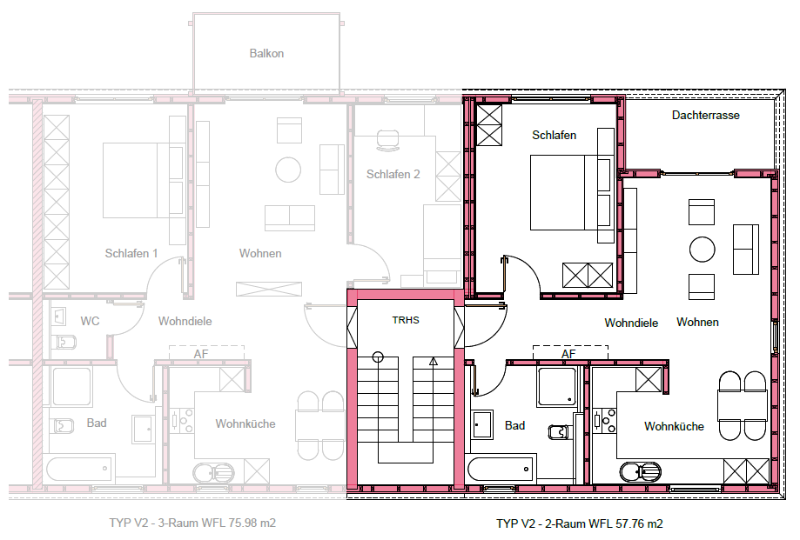 Wohnung zur Miete 722 € 2 Zimmer 57,8 m²<br/>Wohnfläche 2.<br/>Geschoss Askaristr. 6 Gerschede Essen 45357