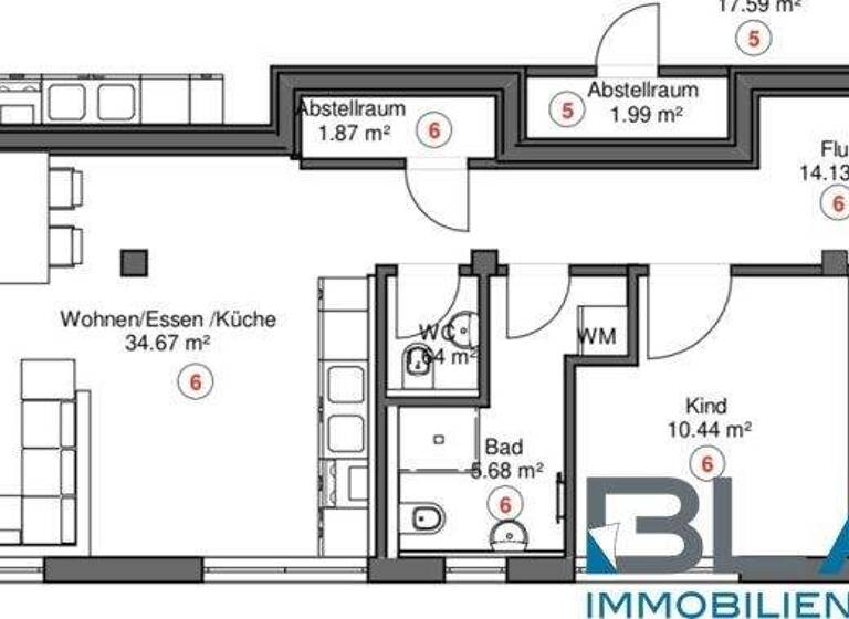 Wohnung zum Kauf 399.000 € 3,5 Zimmer 88 m² 1. Geschoss Kuppingen Herrenberg 71083