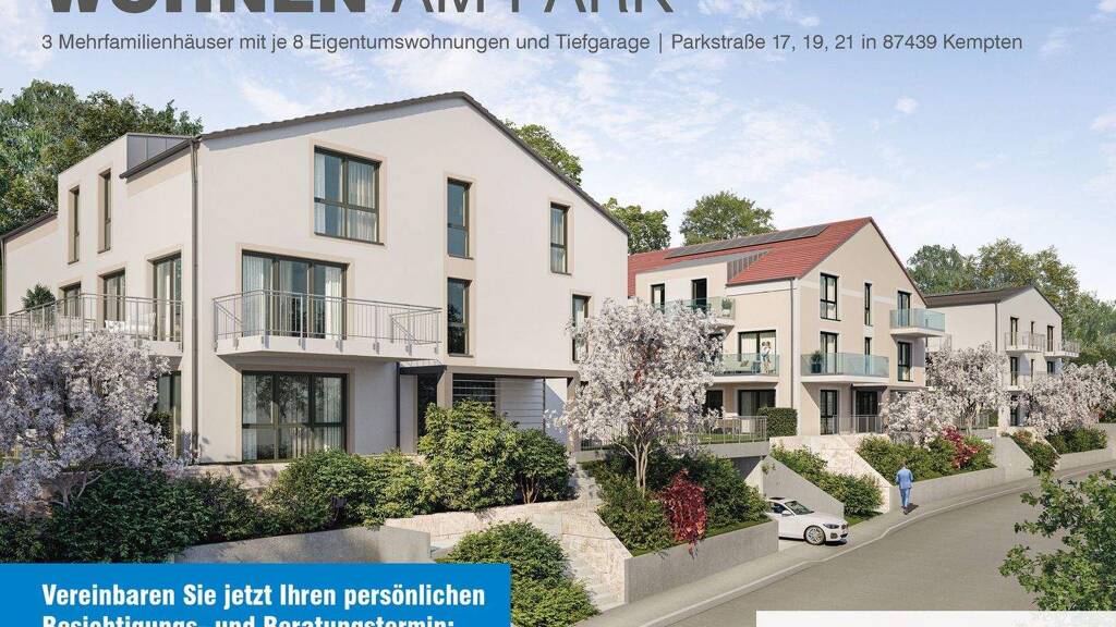Wohnung zum Kauf provisionsfrei 696.000 € 3 Zimmer 93 m² 1. Geschoss Parkstraße 19 Kempten Kempten (Allgäu) 87439