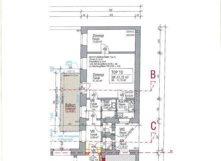 Wohnung zum Kauf provisionsfrei 339.000 € 2 Zimmer 47,7 m² 1. Geschoss Wien 1020
