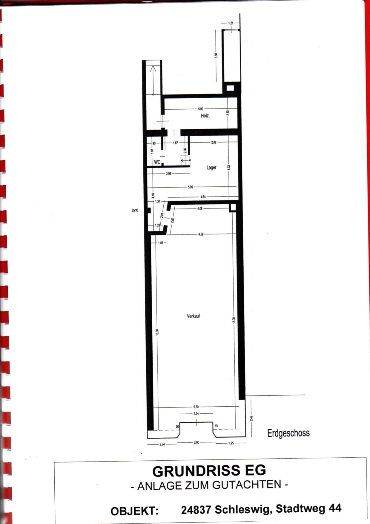 Verkaufsfläche zur Miete 1.500 € 2 Zimmer Wilhelminenschule Schleswig 24837