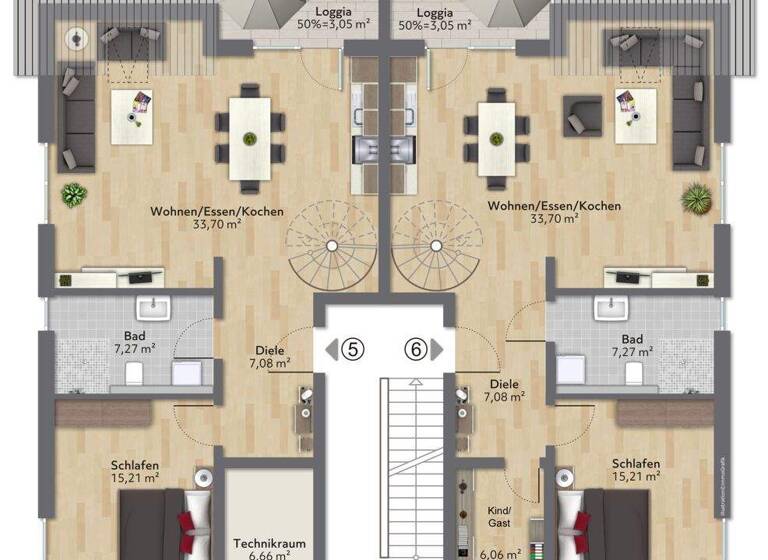 Maisonette zur Miete 1.407 € 3 Zimmer 100,5 m² EG Waldmannsweg 9 Neuklef Wiehl 51674