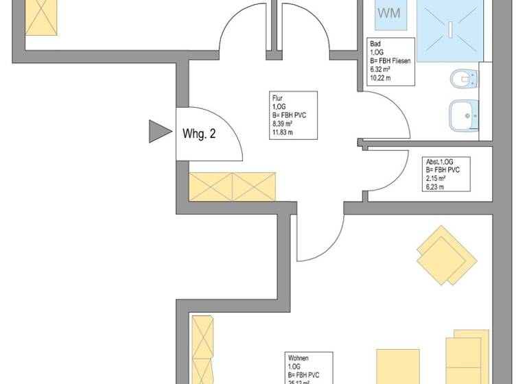 Wohnung zum Kauf provisionsfrei 357.400 € 2 Zimmer 79 m² Rheinsheim Philippsburg / Huttenheim 76661